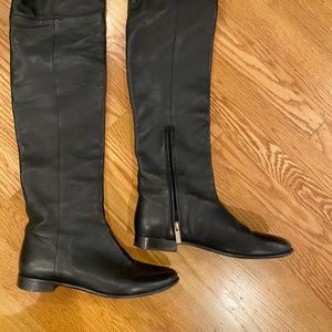Jimmy Choo over the knee Black leather boots